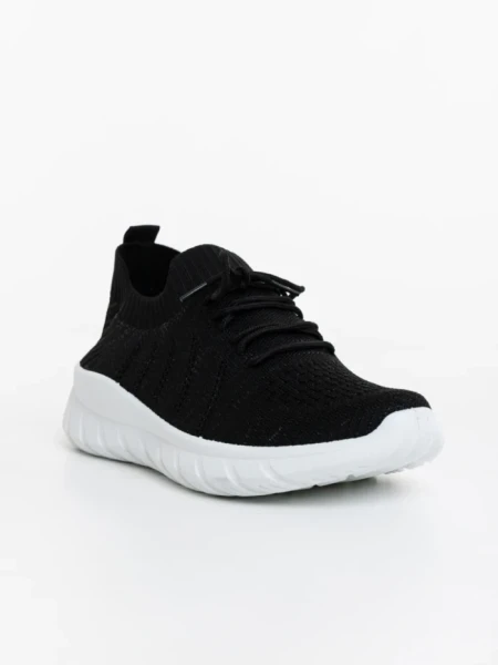 Pantofi sport barbati negri cu alb din material textil Andreo