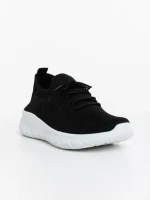 Pantofi sport barbati negri cu alb din material textil Andreo