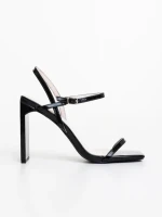 Sandale dama negre din piele ecologica Soleva