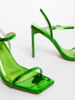 Sandale dama verzi din piele ecologica Soleva