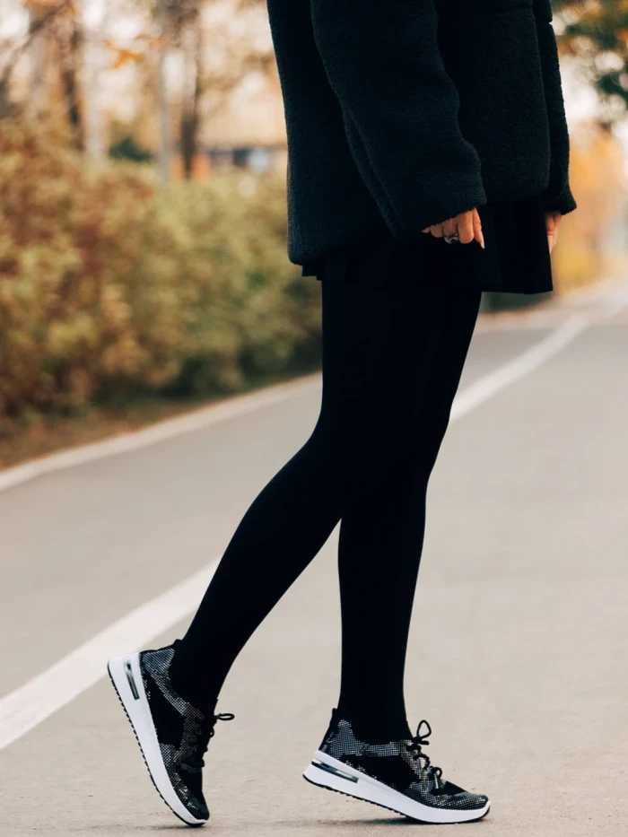 Pantofi sport dama negri din material textil Kurika