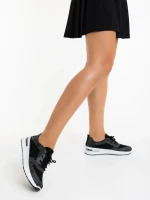 Pantofi sport dama negri din material textil Kurika