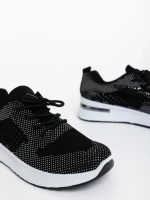Pantofi sport dama negri din material textil Kurika
