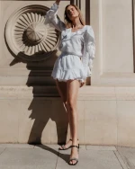 Sandale dama negre din piele ecologica lacuita Voleva