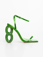 Sandale dama verzi din piele ecologica lacuita Valeta