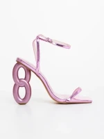 Sandale dama mov din piele ecologica lacuita Valeta