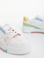 Pantofi sport dama roz din piele ecologica Lowery