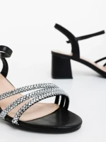 Sandale dama negre din piele ecologica Mayari