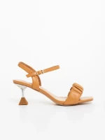 Sandale dama camel din piele ecologica Cerella