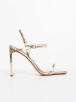 Sandale dama aurii din piele ecologica Soleva