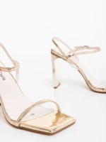 Sandale dama aurii din piele ecologica Soleva