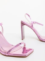 Sandale dama mov din piele ecologica Soleva