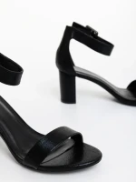 Sandale dama negre din piele ecologica Alaris