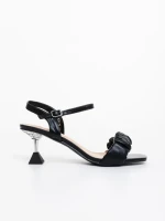 Sandale dama negre din piele ecologica Cerella