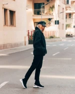 Pantofi sport dama negri din material textil Verlana