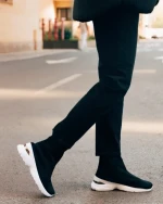 Pantofi sport dama negri din material textil Verlana