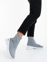 Pantofi sport dama gri din material textil Verlana
