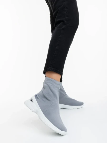 Pantofi sport dama gri din material textil Verlana