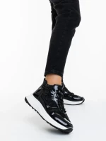 Pantofi sport dama negri din material textil si material sintetic Varava