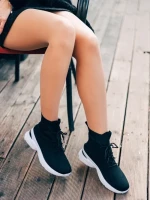 Pantofi sport dama negri din material textil Mariposa