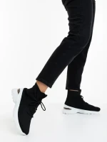 Pantofi sport dama negri din material textil Mariposa