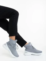 Pantofi sport dama gri din material textil Mariposa