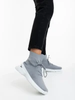 Pantofi sport dama gri din material textil Mariposa