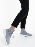Pantofi sport dama gri din material textil Mariposa