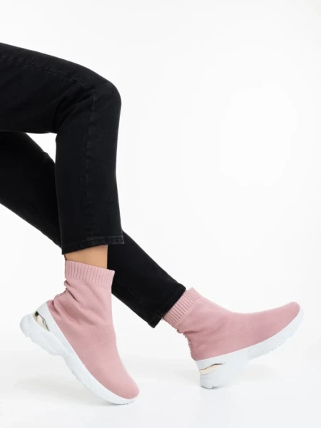 Pantofi sport dama roz din material textil Verlana