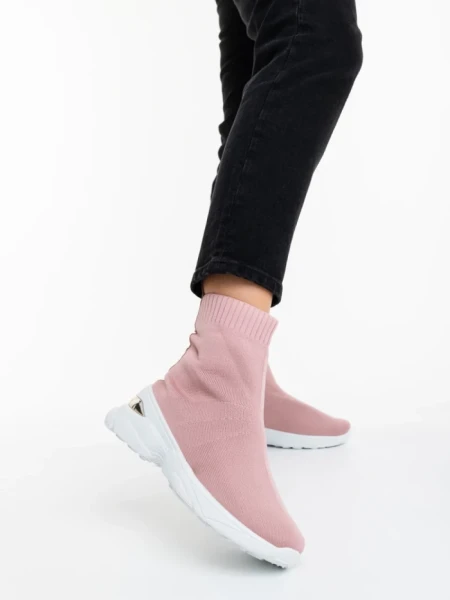 Pantofi sport dama roz din material textil Verlana