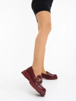 Mocasini dama grena din piele ecologica Valara