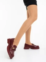 Mocasini dama grena din piele ecologica Valara