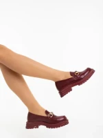 Mocasini dama grena din piele ecologica Valara