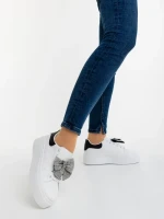 Pantofi sport dama negri din piele ecologica Zenara