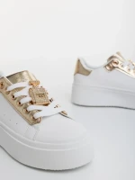 Pantofi sport dama aurii din piele ecologica Amazera