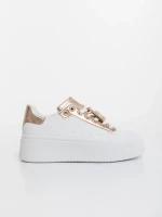 Pantofi sport dama sampanie din piele ecologica Amazera