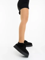 Papuci dama negri din material textil Azerin