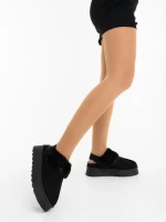 Papuci dama negri din material textil Azerin