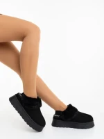 Papuci dama negri din material textil Azerin