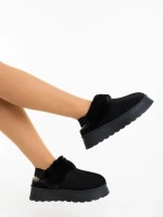 Papuci dama negri din material textil Azerin