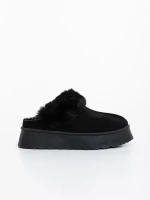 Papuci dama negri din material textil Azerin