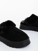 Papuci dama negri din material textil Azerin