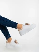 Pantofi sport dama sampanie din piele ecologica Zenara