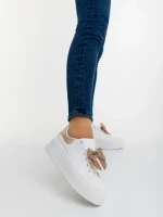 Pantofi sport dama sampanie din piele ecologica Zenara