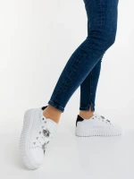 Pantofi sport dama negri din piele ecologica Captara