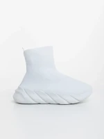 Pantofi sport dama albi din material textil Razara