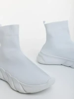 Pantofi sport dama albi din material textil Razara