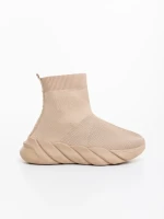 Pantofi sport dama bej din material textil Razara