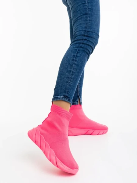 Pantofi sport dama roz din material textil Razara