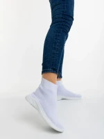 Pantofi sport dama albi din material textil Demaria